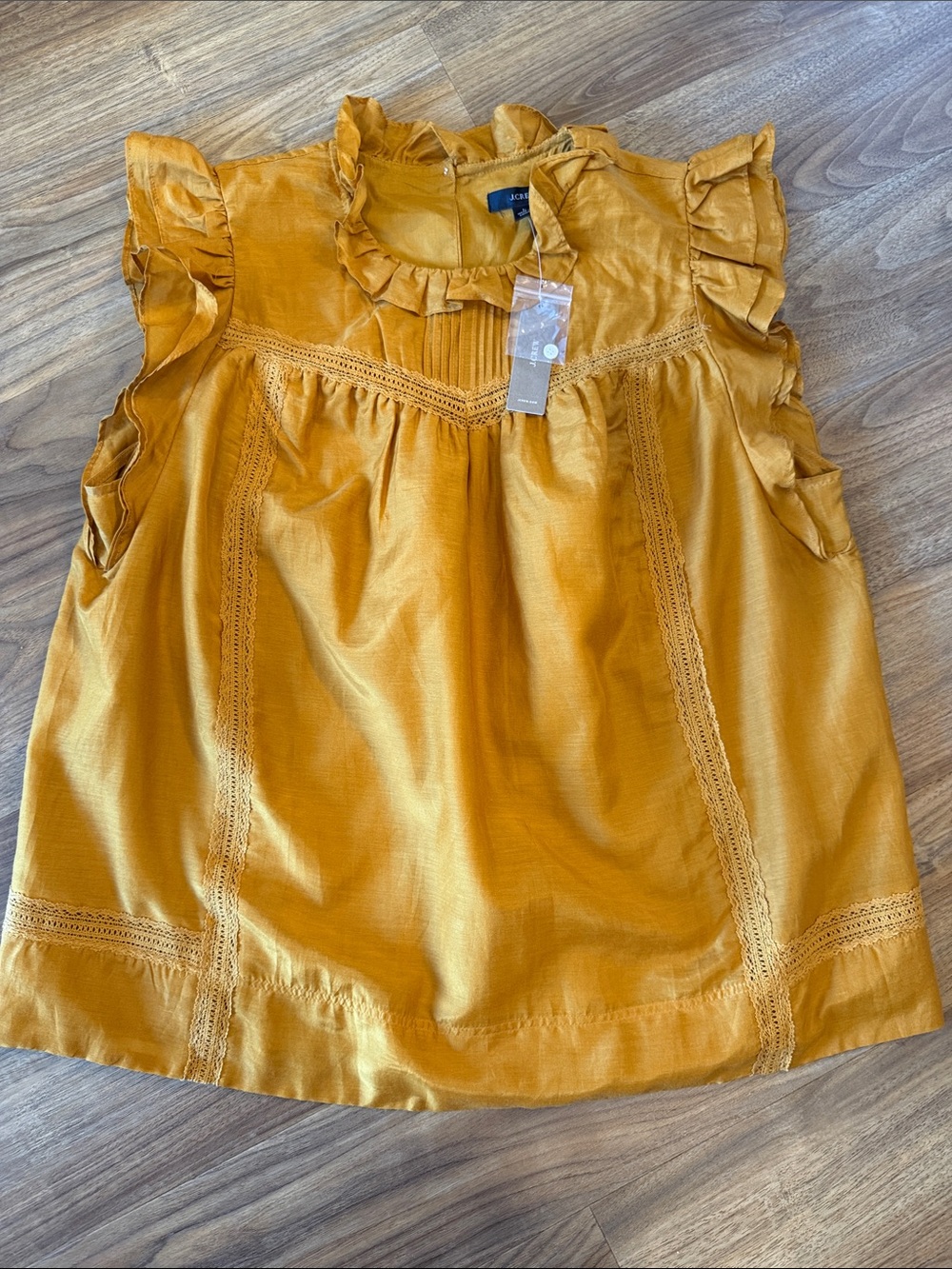 J.Crew' Mustard Ruffle-Trim Shirt